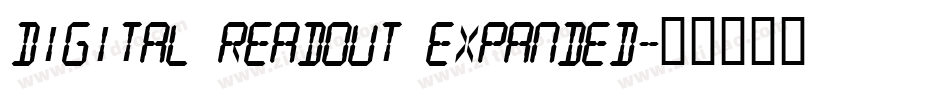 Digital Readout Expanded字体转换